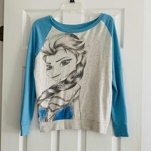 Disney Frozen Blue and Gray Women's Sweatshirt